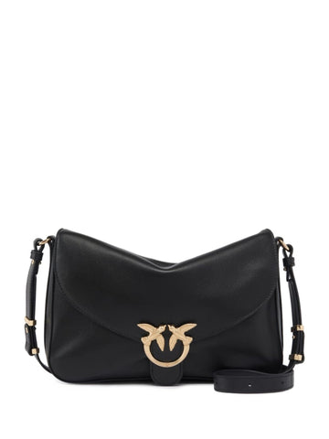 Borsa a Tracolla in Pelle Liscia con Fibbia Logo Love Birds