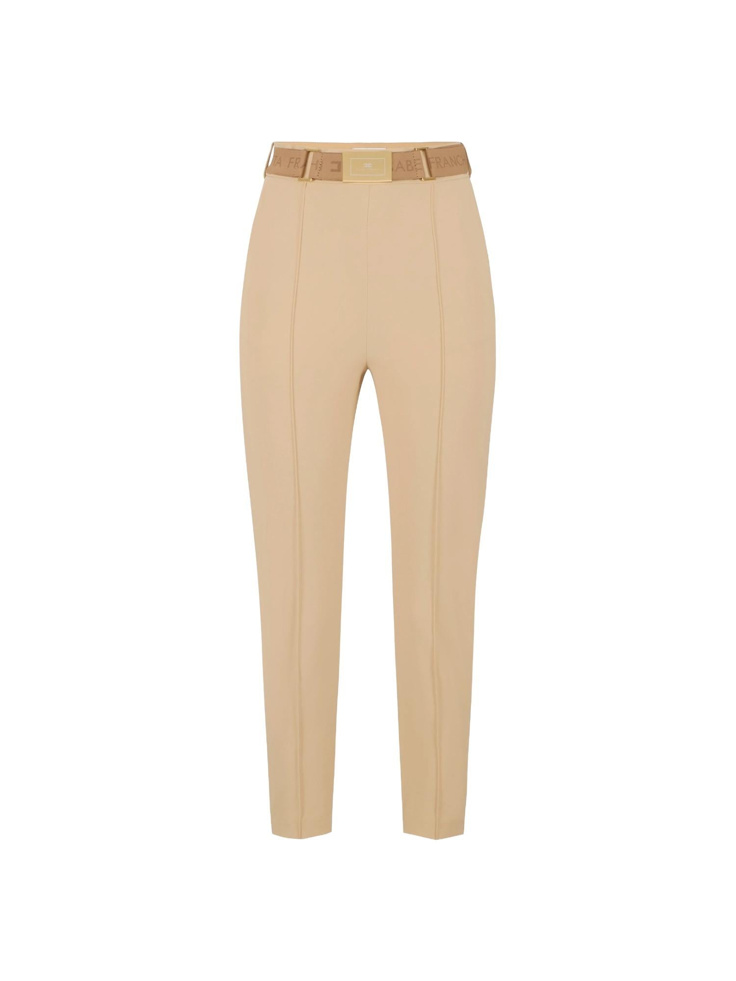 Elisabetta Franchi Pantalone slim con cintura