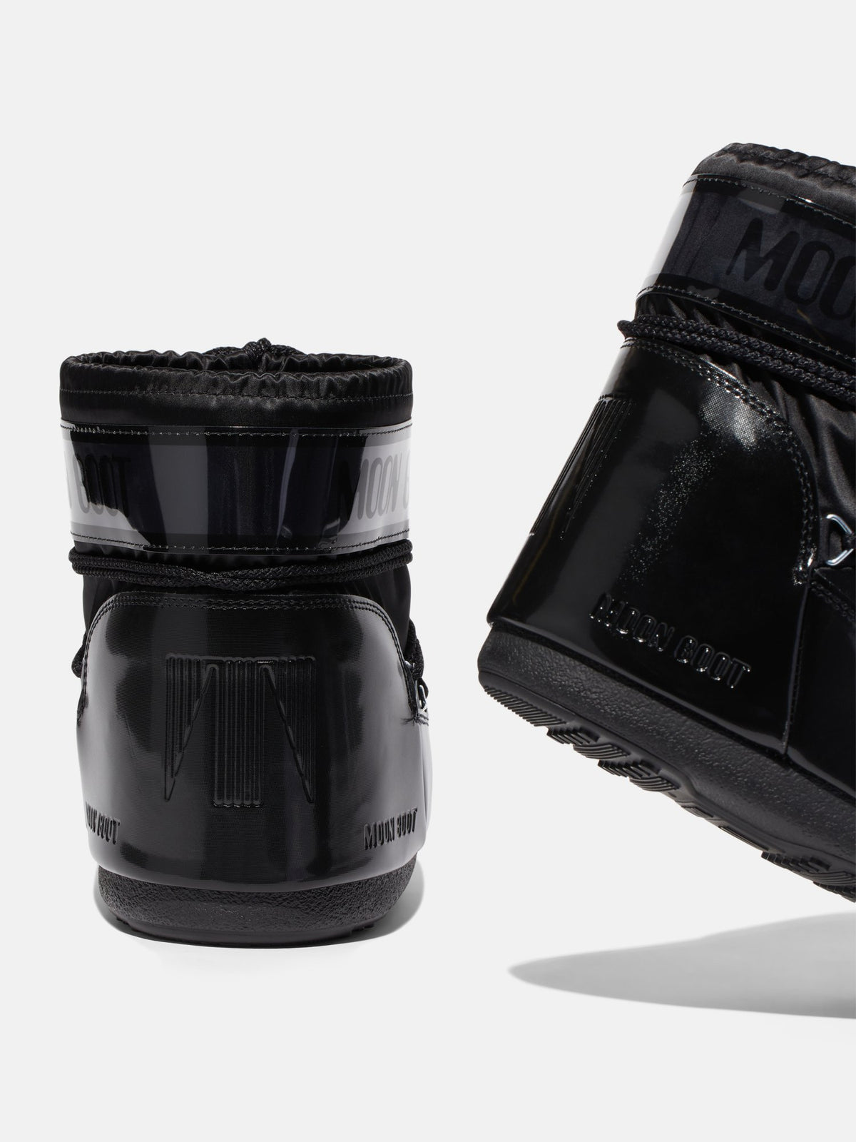 Stivale icon low glance nero in raso