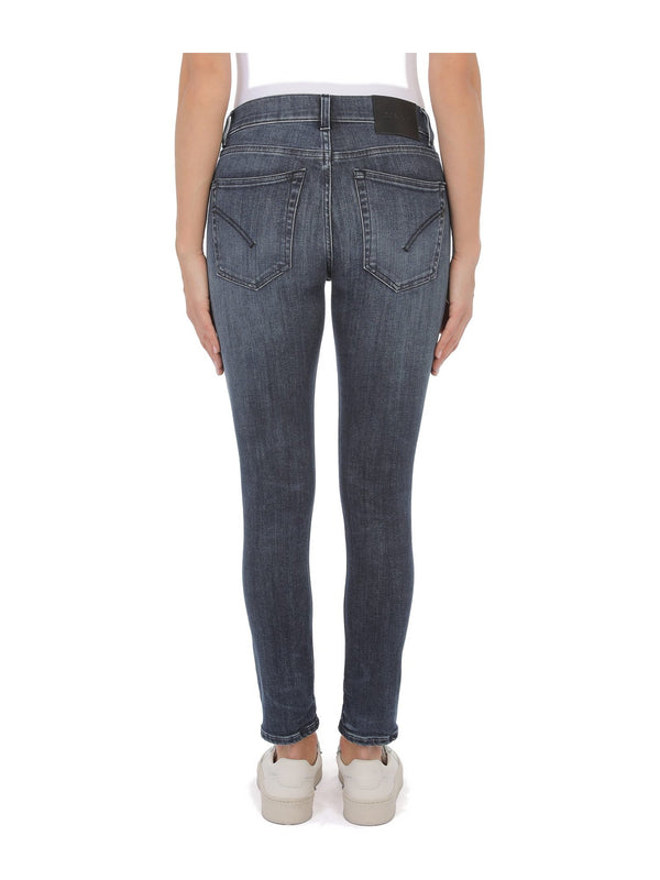 Jeans Skinny Marlen con Cuciture a Contrasto