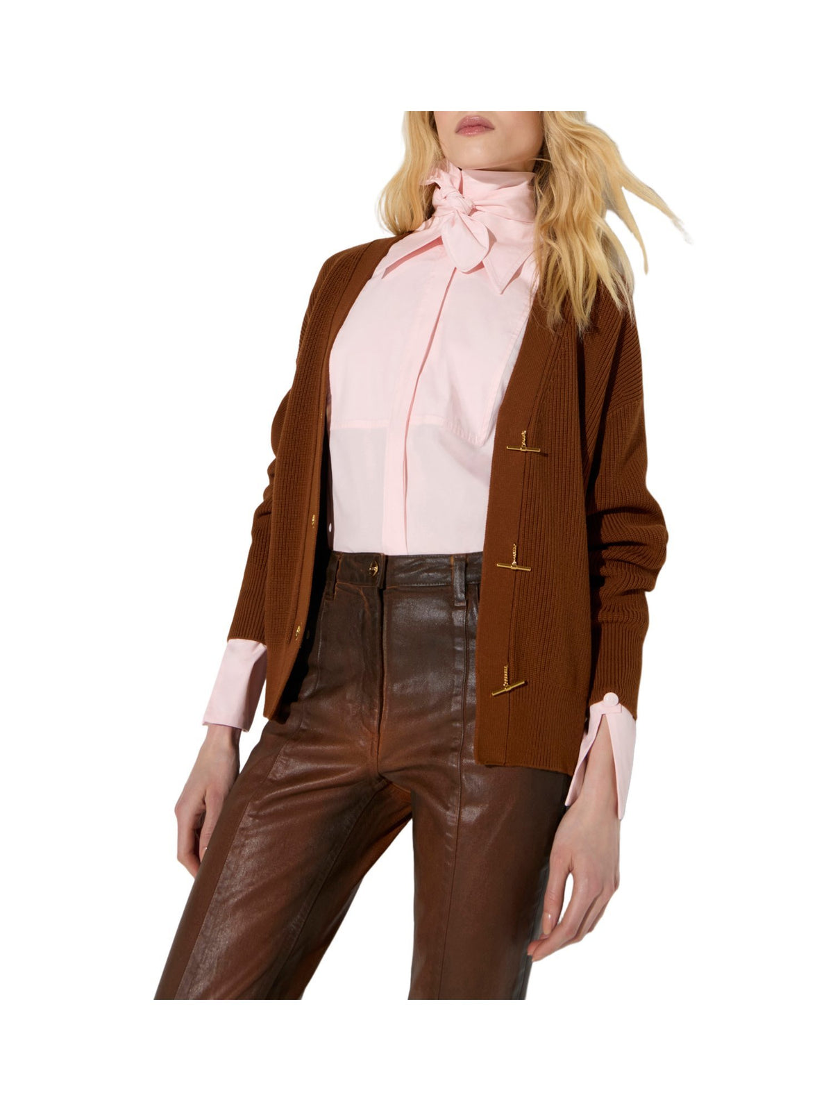 Cardigan in maglia con bottoni gioiello