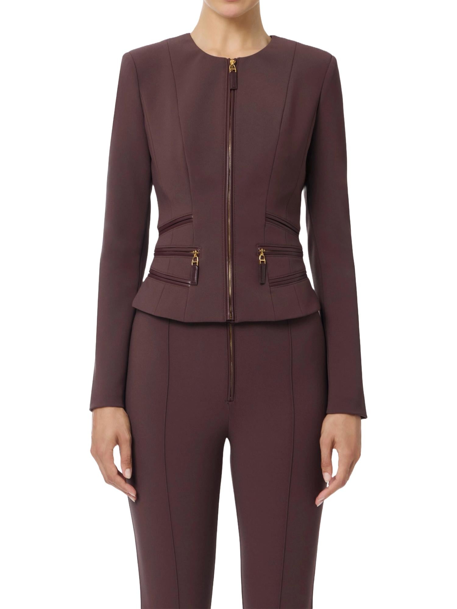 Elisabetta Franchi Giacca in crepe con zip