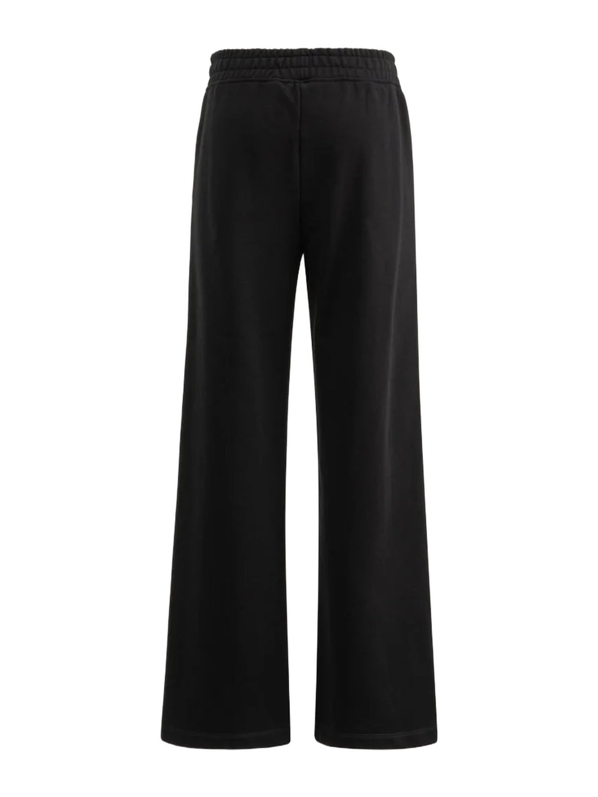 Pantalone palazzo con cuciture a vista in felpa