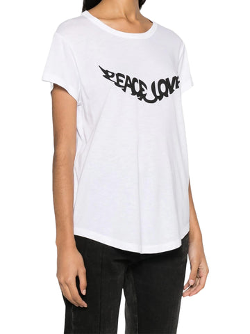 Zadig & Voltaire T-shirt con stampa Peace Love
