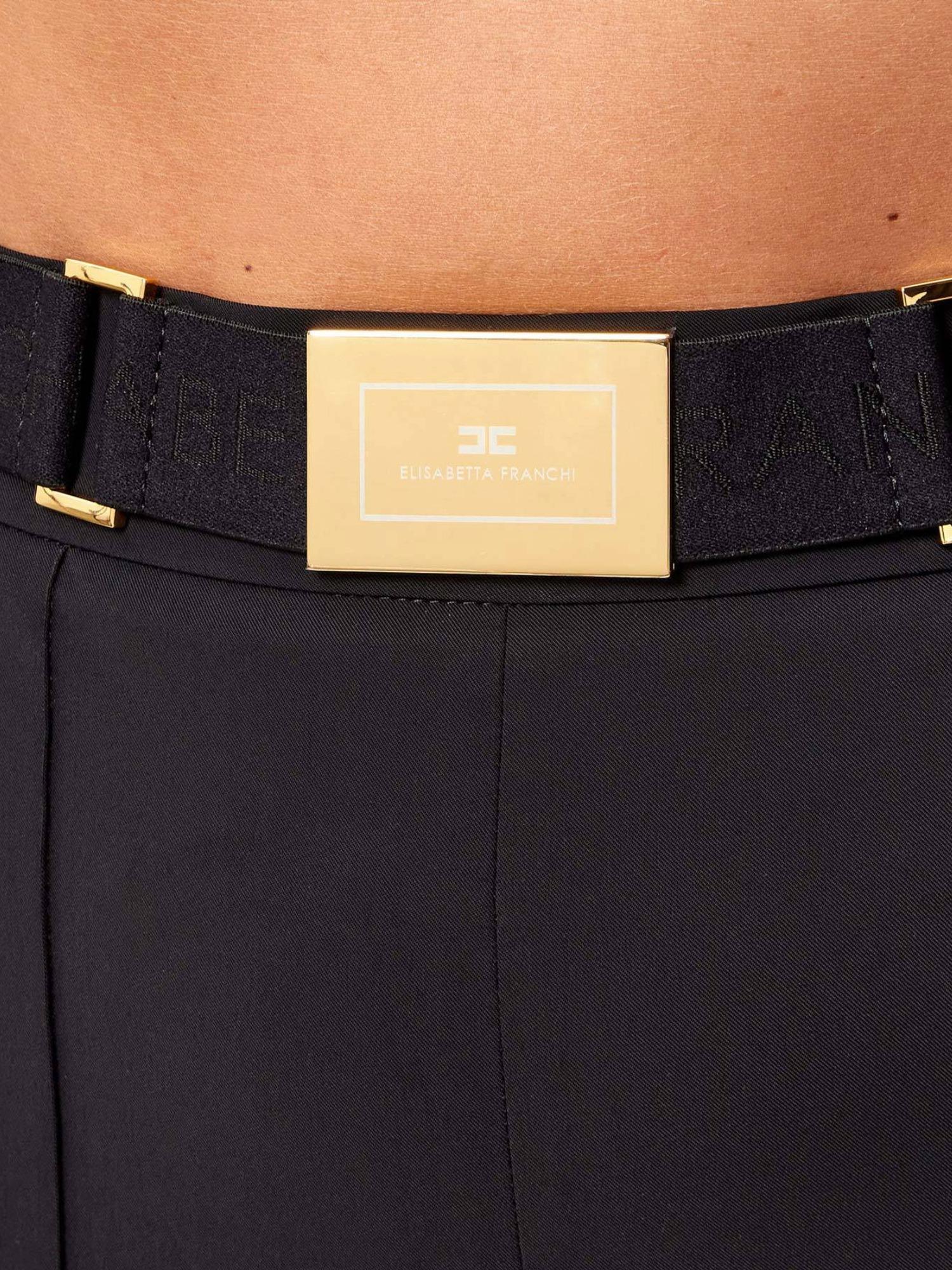 Elisabetta Franchi Pantalone slim con cintura