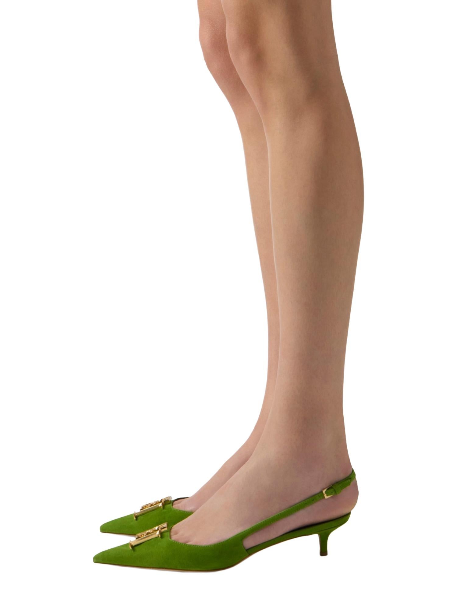 Elisabetta Franchi Slingback in suede 3 cm