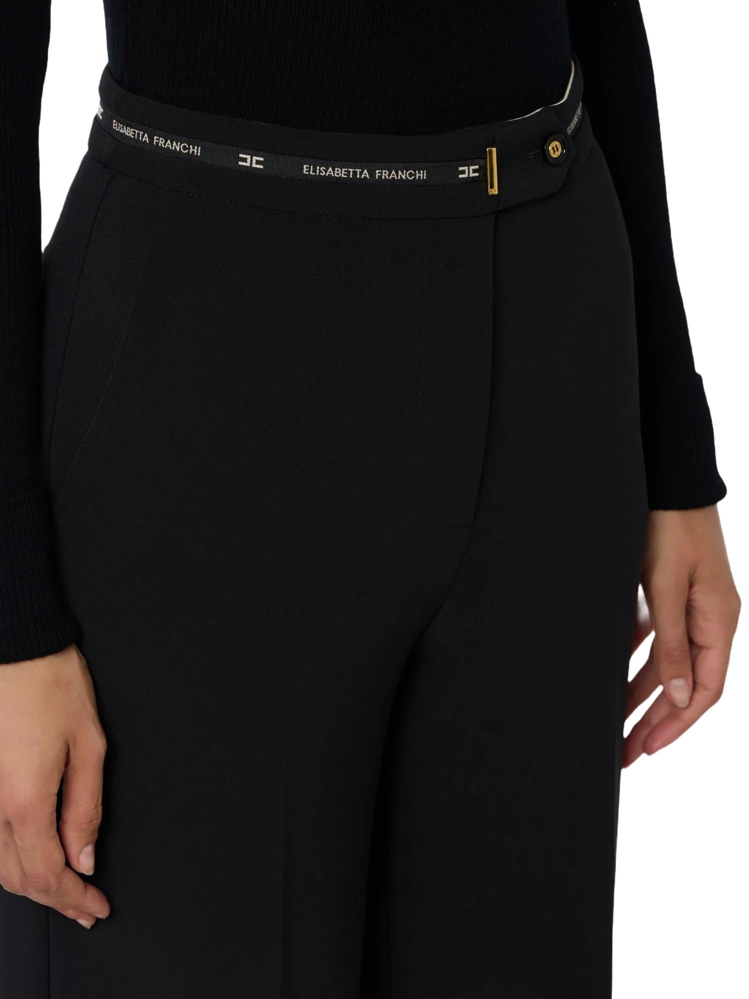 Elisabetta Franchi Pantalone con nastro logato