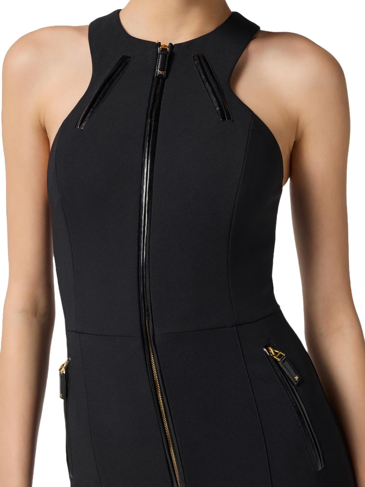 Elisabetta Franchi Tuta in crepe con zip