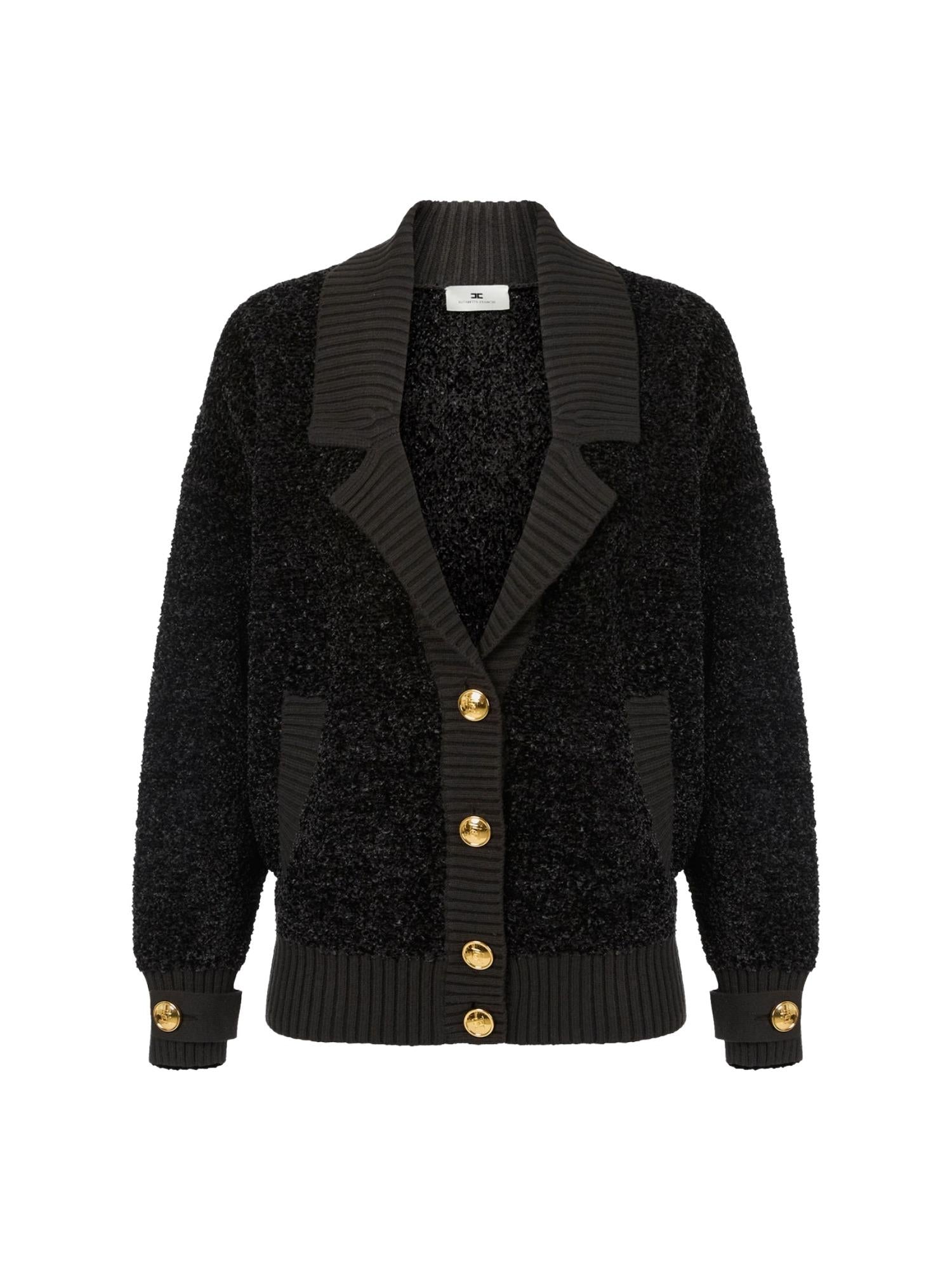 Elisabetta Franchi Cardigan in ciniglia bouclè