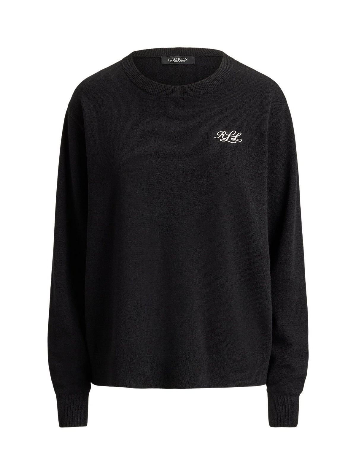 Maglione girocollo in cashmere ricamato