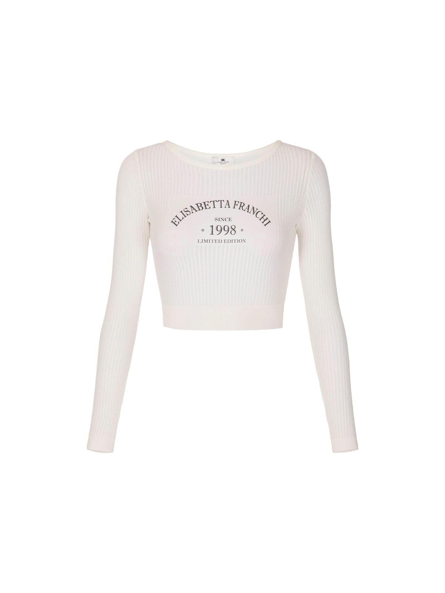 Elisabetta Franchi Maglia lavorata con logo