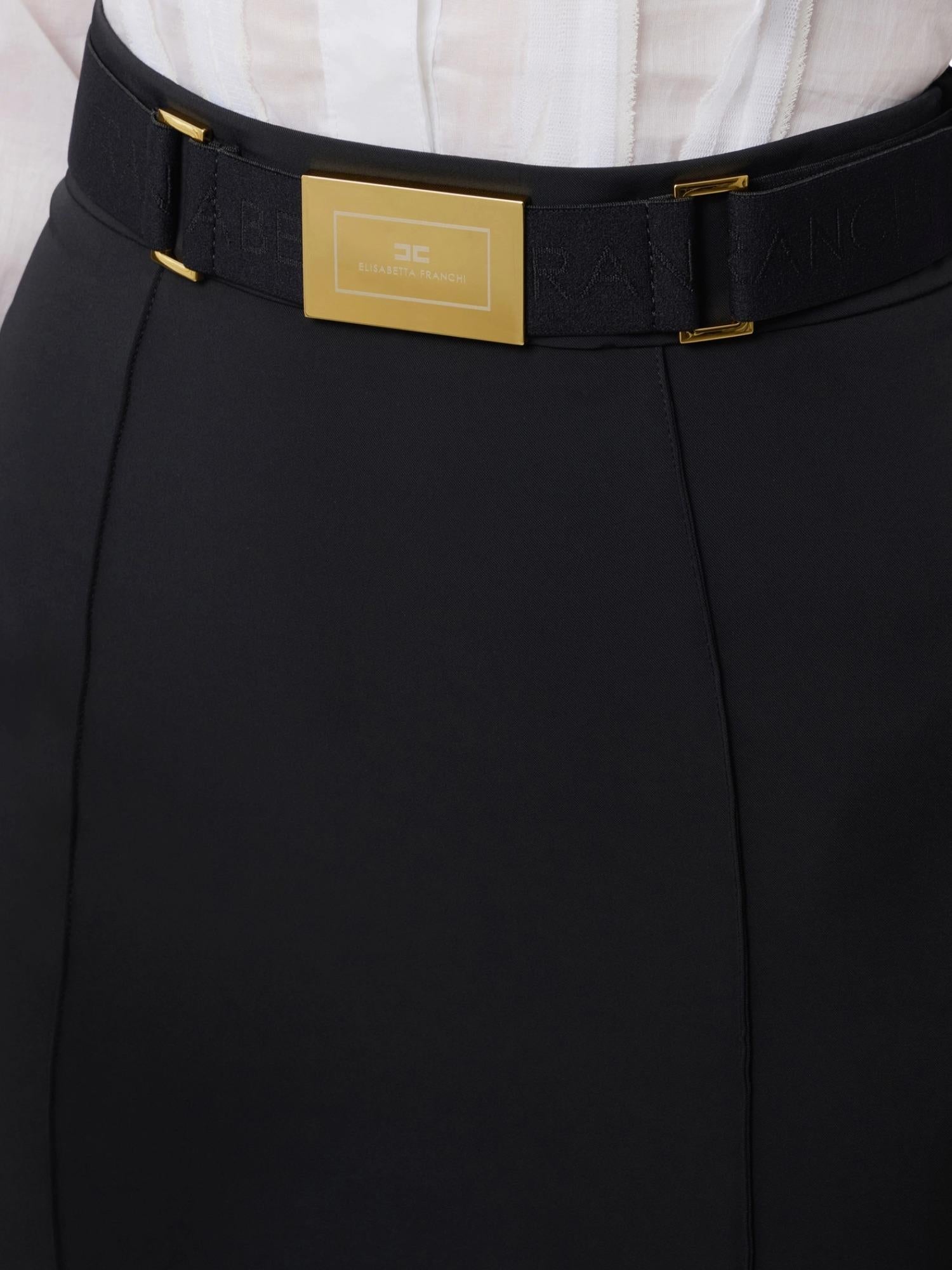 Elisabetta Franchi Gonna con cintura logata