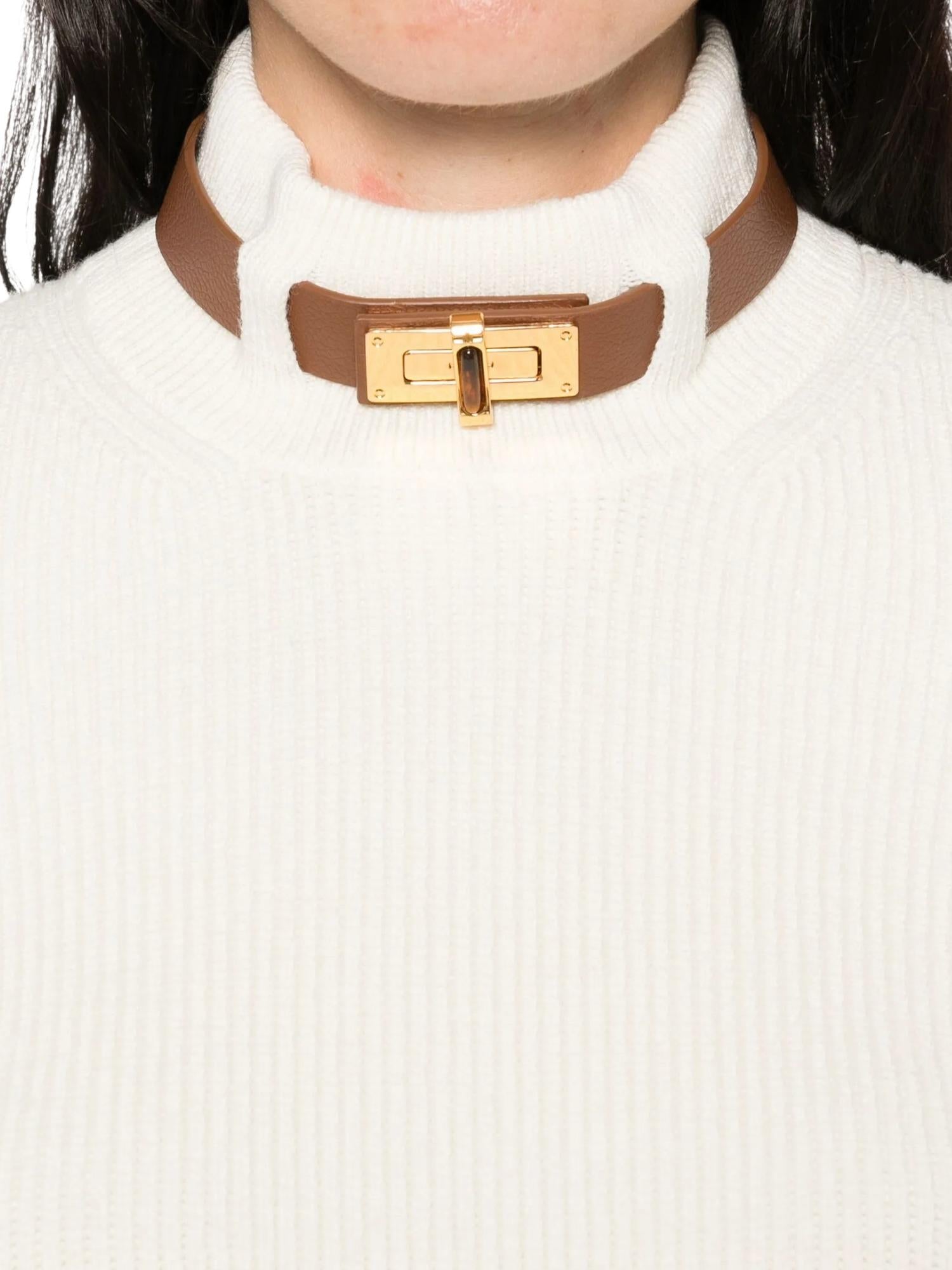 Elisabetta Franchi Maglia con cinturino gioiello