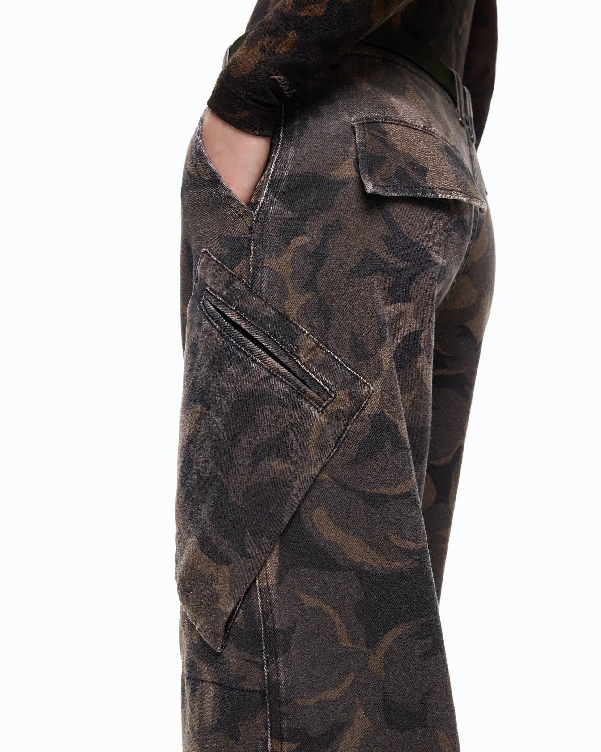 Pinko Pantalone Palazzo in Gabardina di Cotone donna