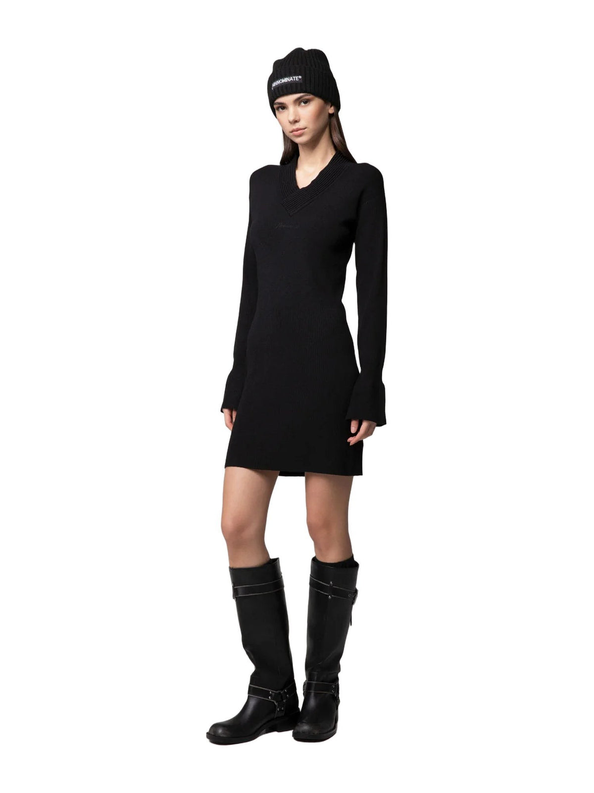 Vestito in maglia con ricamo