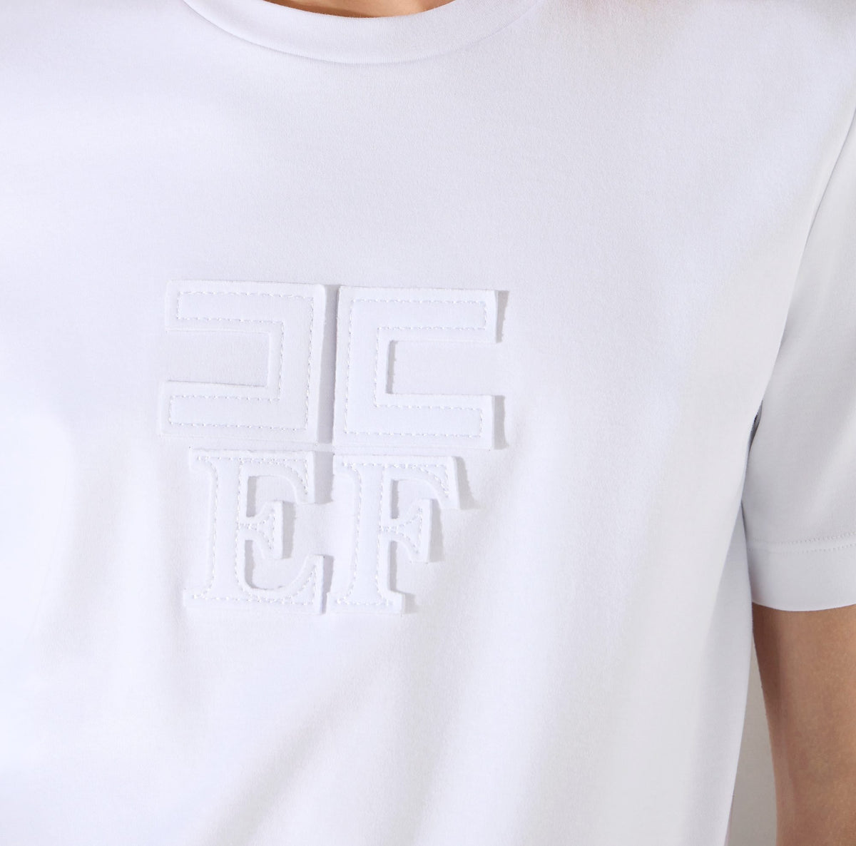 T-shirt in jersey con loghi