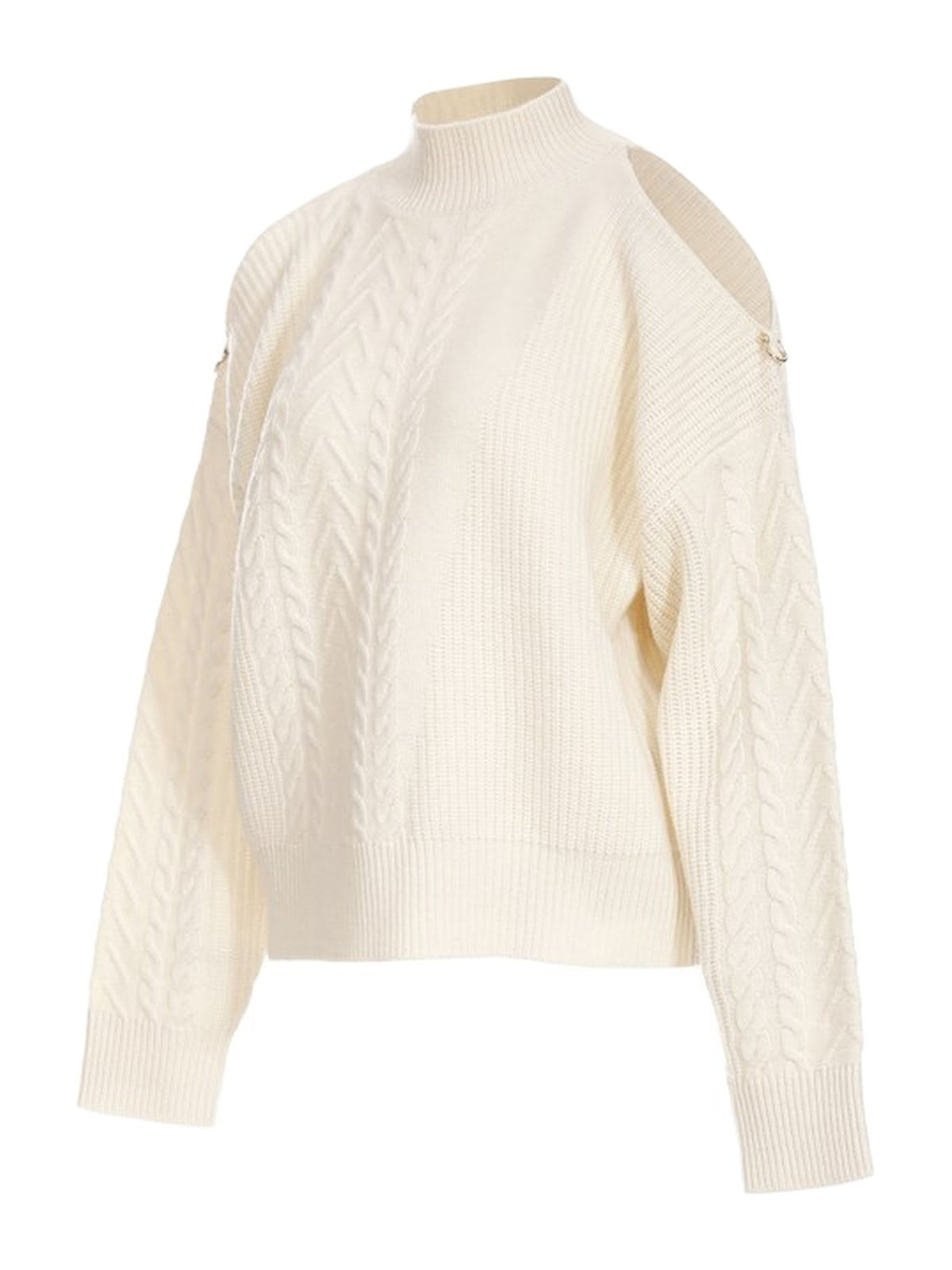 Maglia a Trecce con Spalle Scoperte