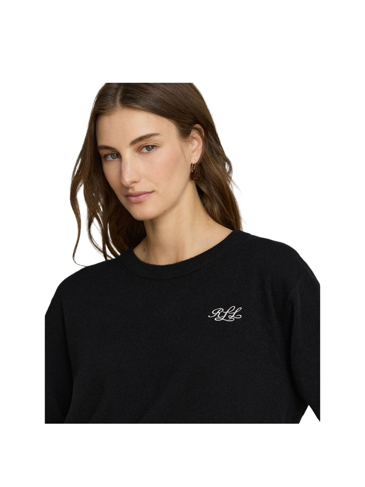 Maglione girocollo in cashmere ricamato