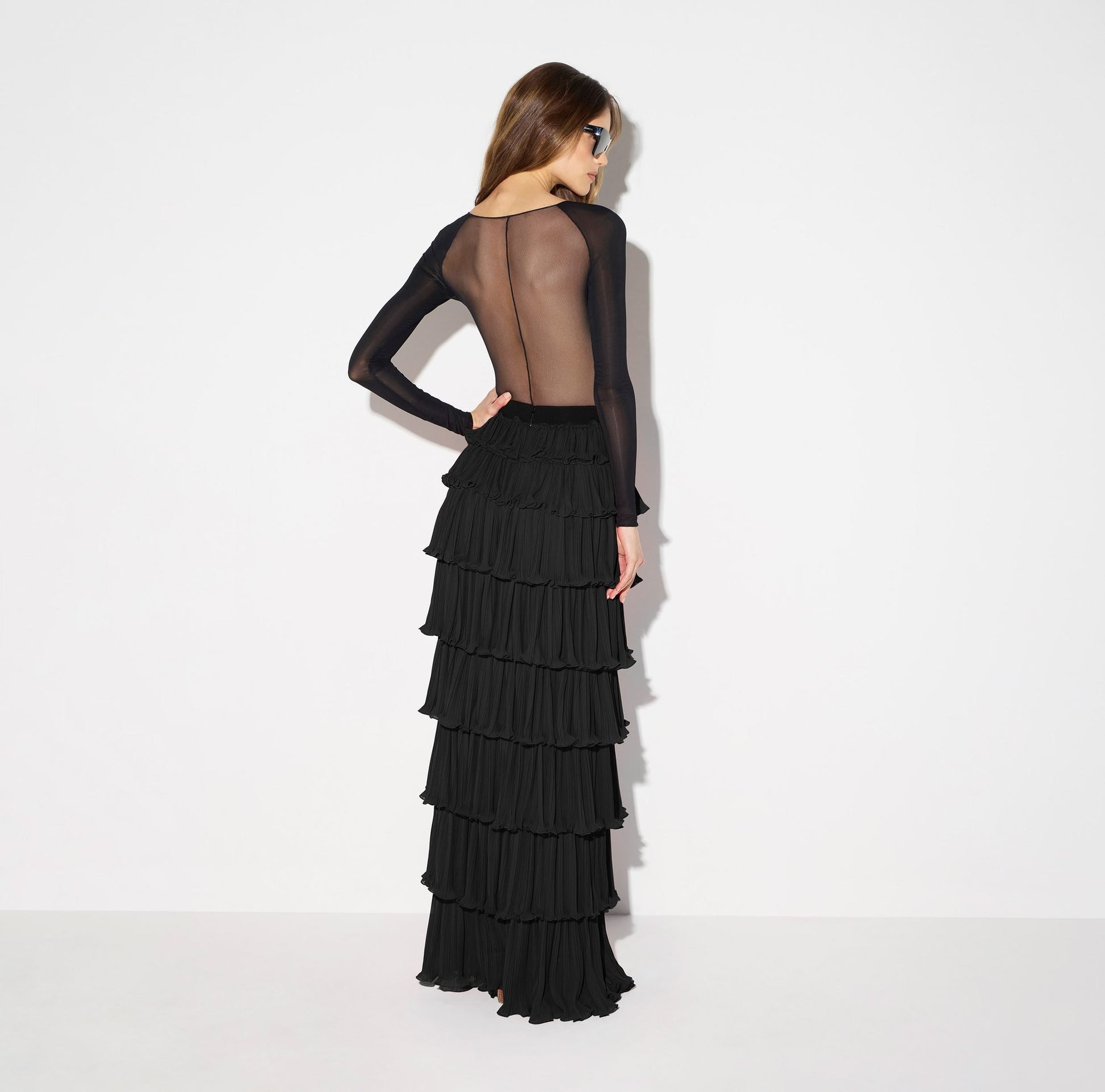 Body in jersey stretch e tulle