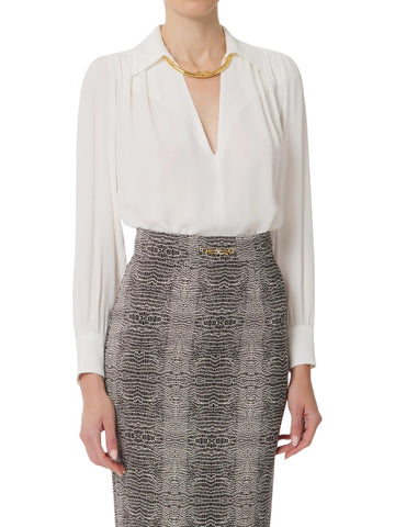Elisabetta Franchi Camicia con dettaglio gioiello