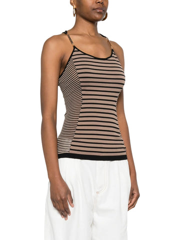 Elisabetta Franchi Top in maglia a righe