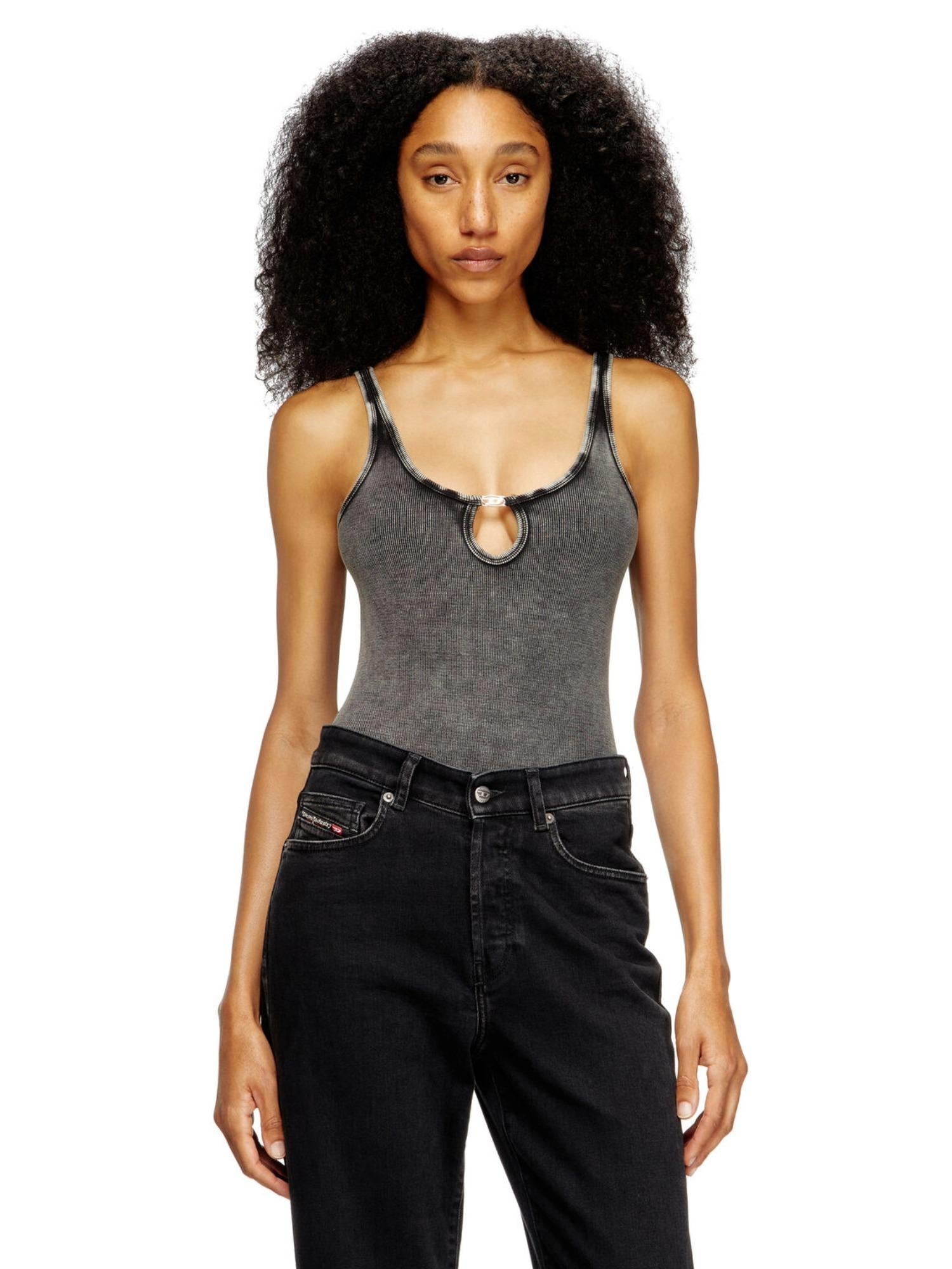 Diesel body met ribstructuur en denimlook Maura-Dnm