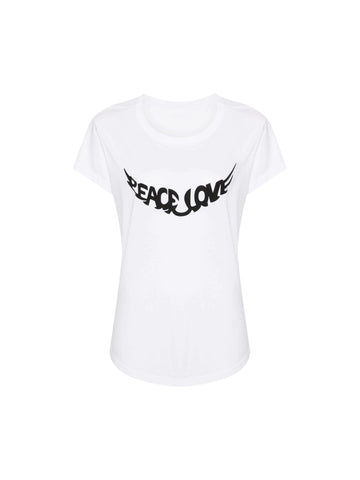 Zadig & Voltaire T-shirt con stampa Peace Love