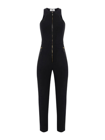 Elisabetta Franchi Tuta in crepe con zip