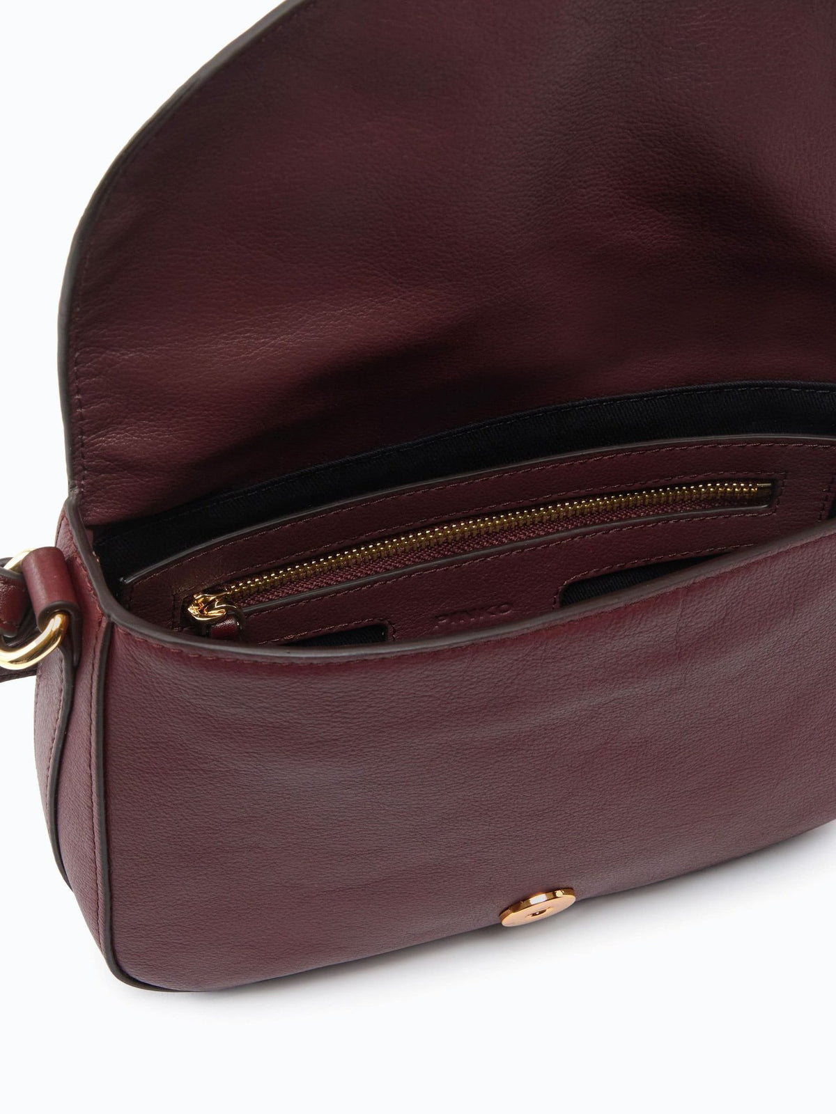 Borsa a Tracolla in Pelle Liscia con Fibbia Logo Love Birds