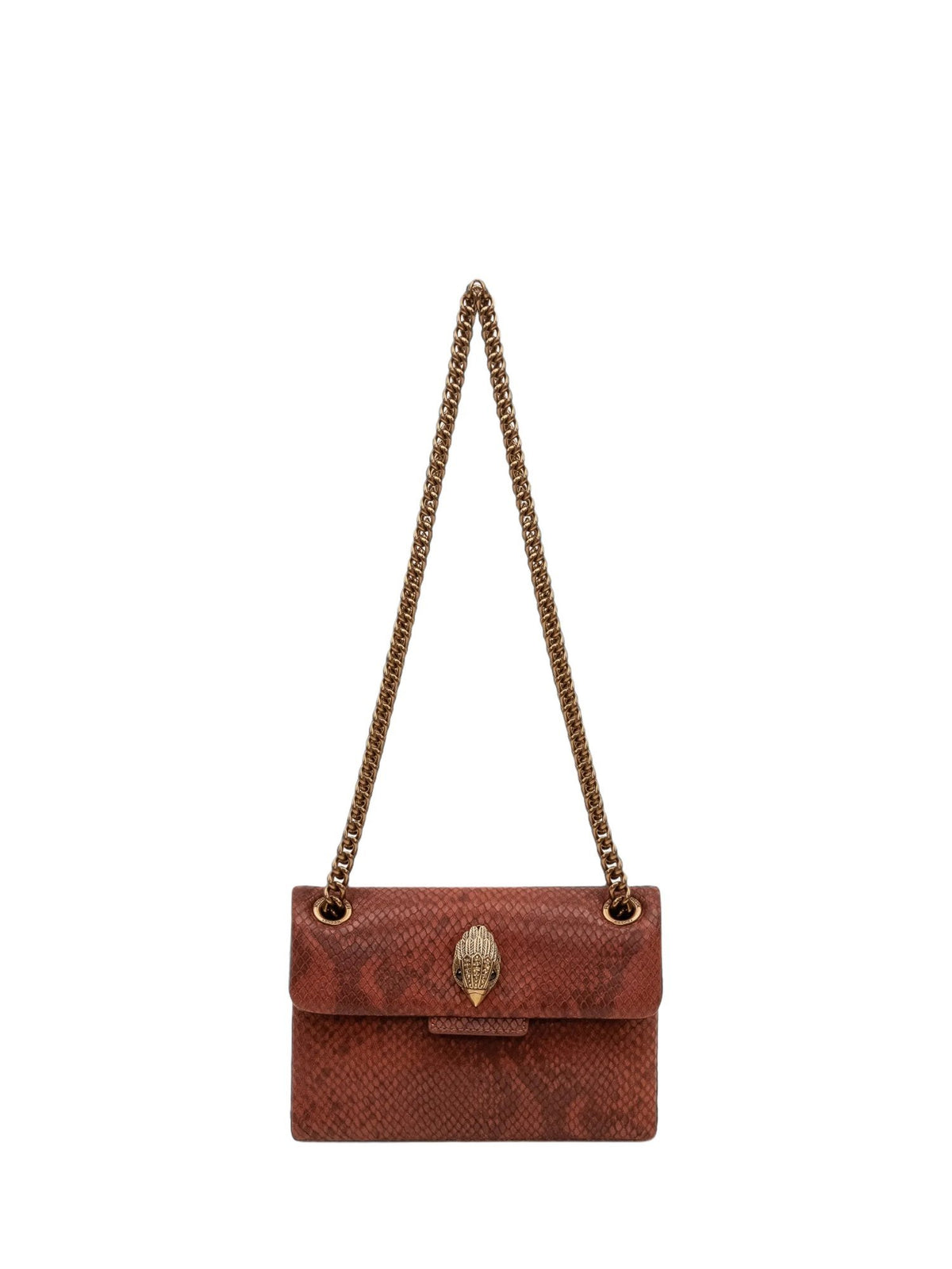 Borsa a spalla mini kensington in pelle effetto serpente