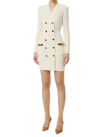 Elisabetta Franchi Abito in maglia con dettagli gioiello