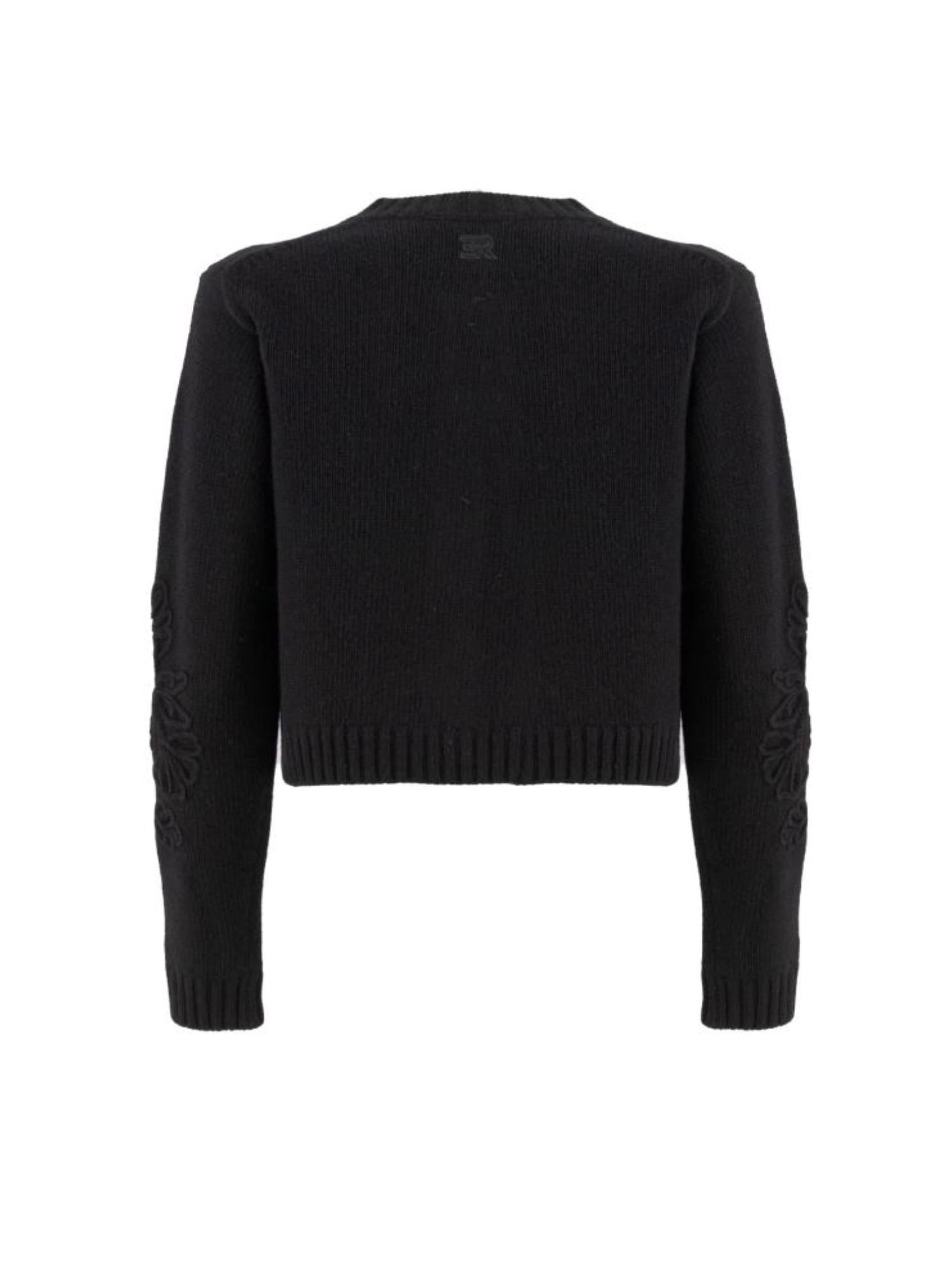 Ermanno Firenze Cardigan con ricamo floreale