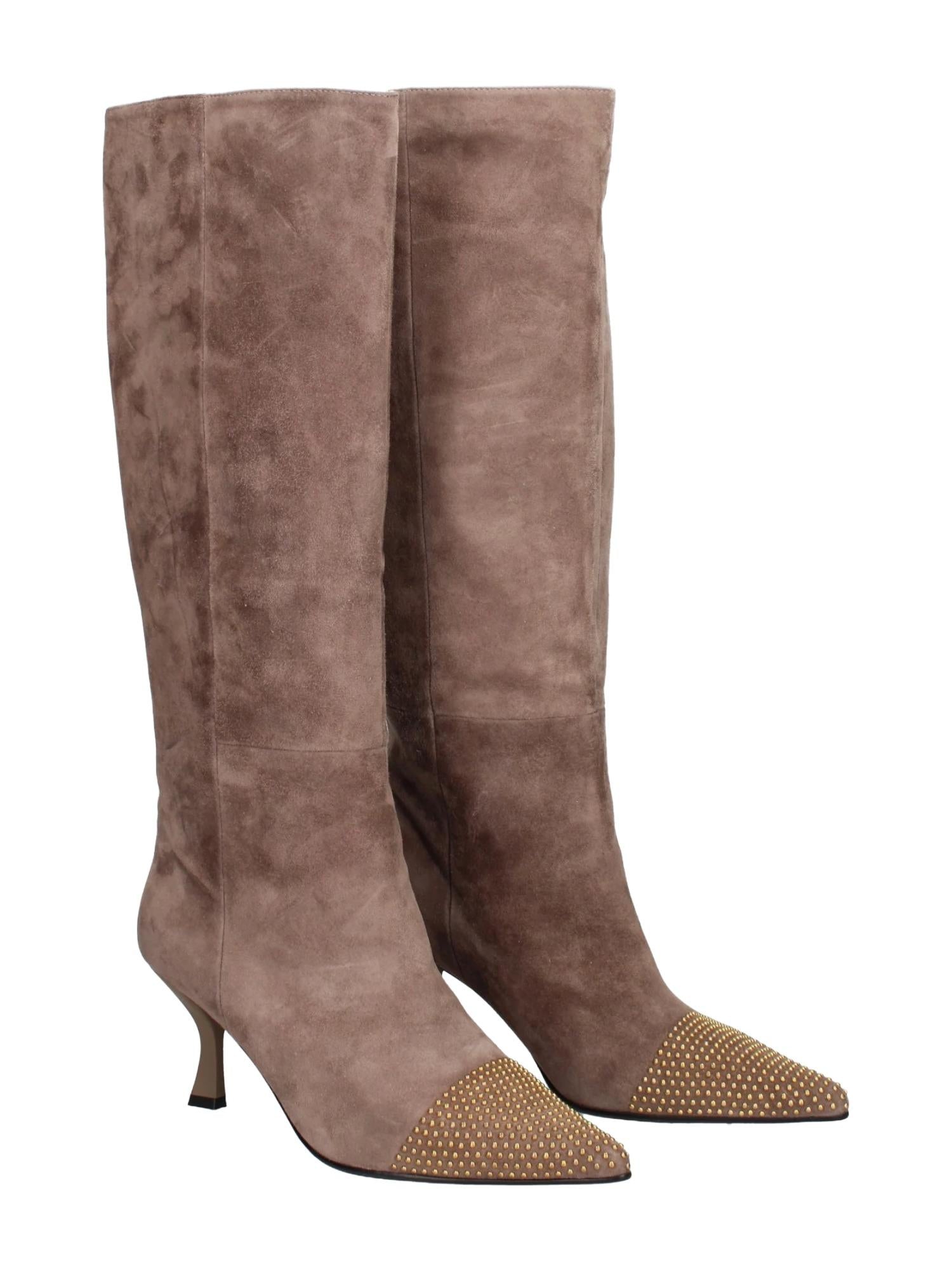 Marc Ellis Stivali scamosciati con borchie 7 cm