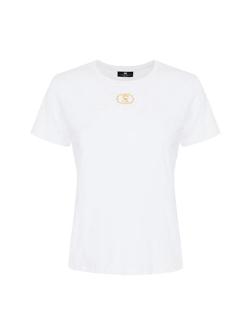Elisabetta Franchi T-shirt con placca logo