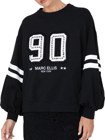 Marc Ellis Felpa oversize con borchie
