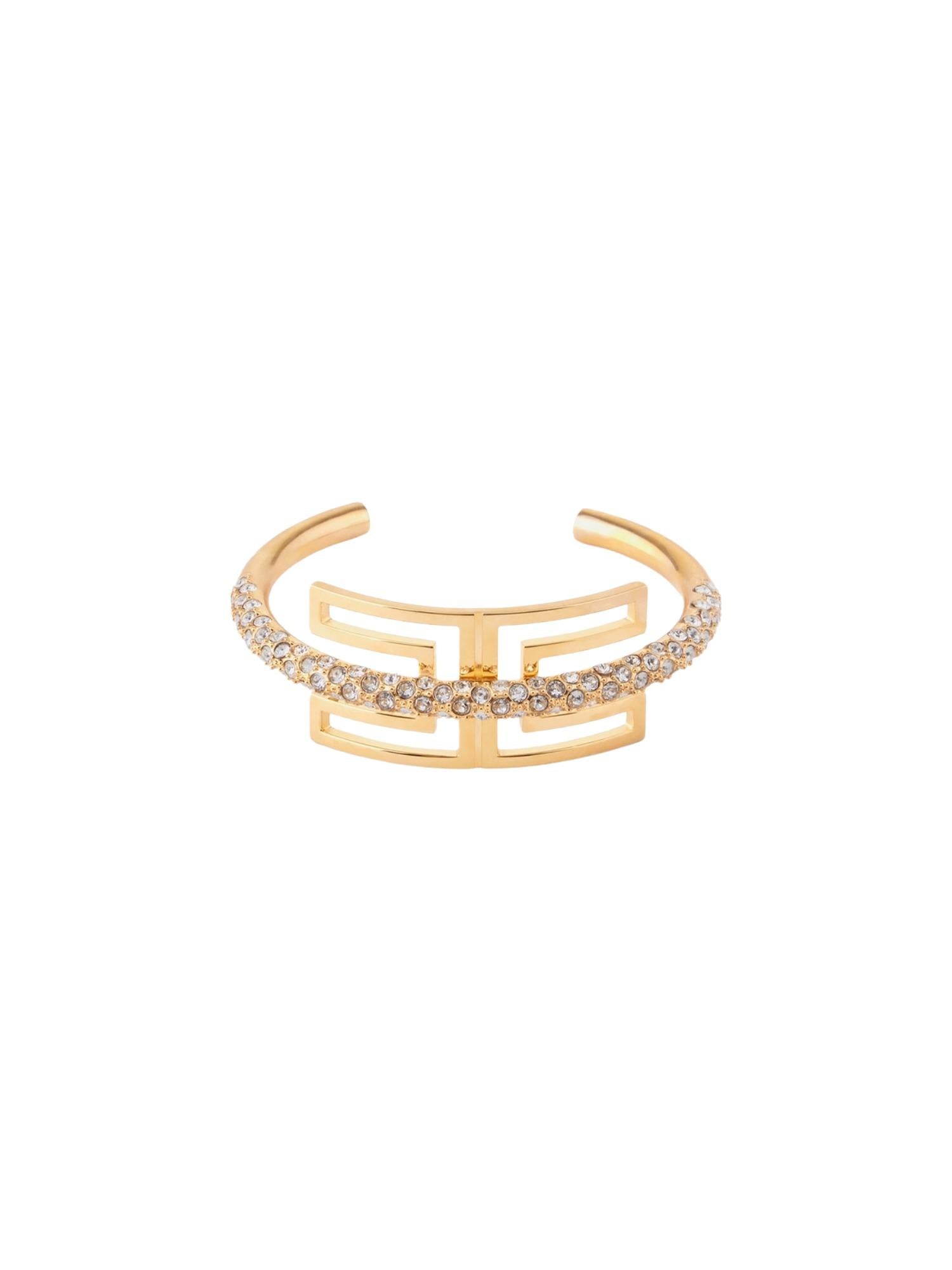 Elisabetta Franchi Bracciale con logo e strass
