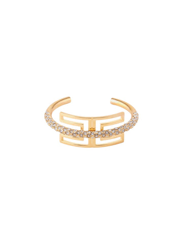 Elisabetta Franchi Bracciale con logo e strass