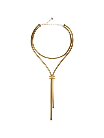 Elisabetta Franchi Collana con trama snake