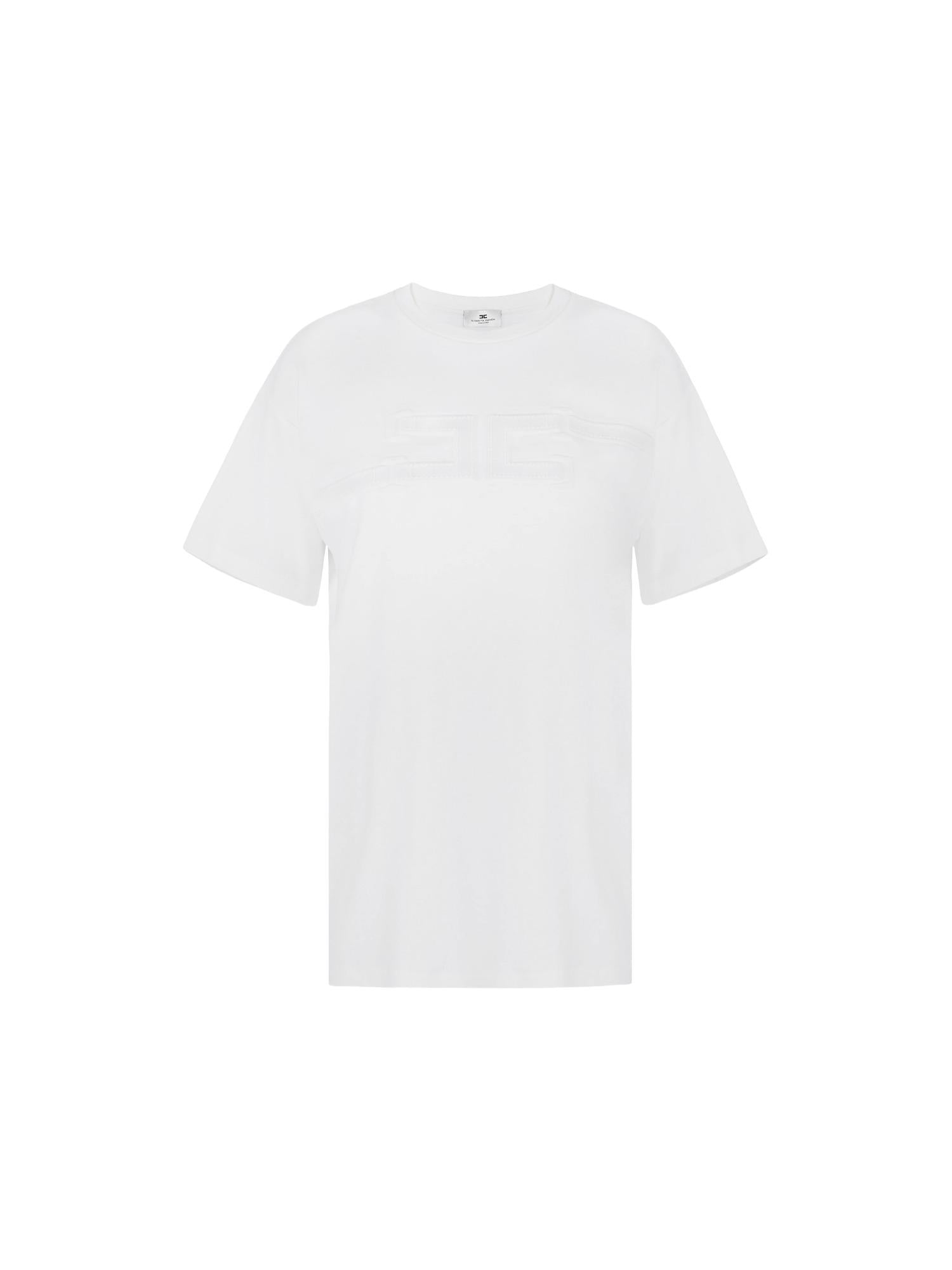 Elisabetta Franchi T-shirt con logo goffrato