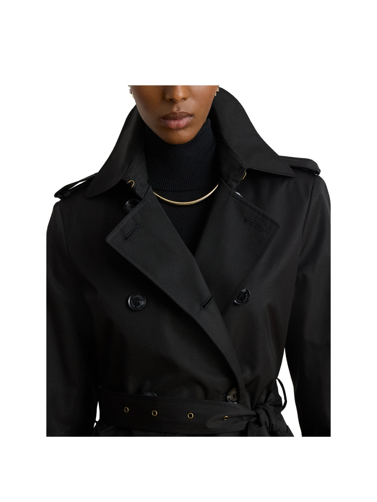 Trench doppiopetto in misto cotone