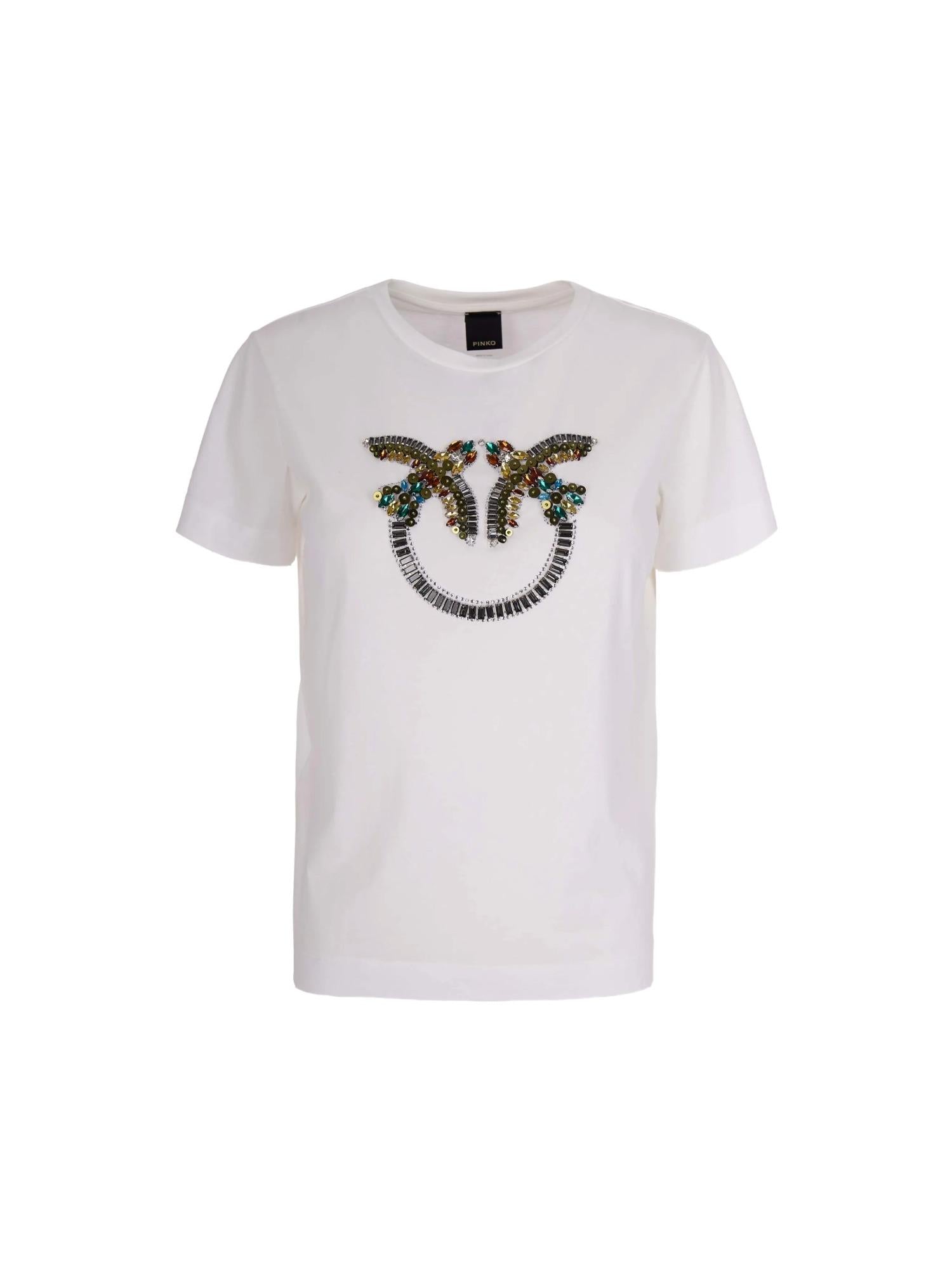 Pinko T-shirt con cristalli Quentin