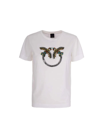 Pinko T-shirt con cristalli Quentin