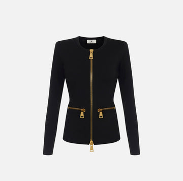 Cardigan in maglia con zip