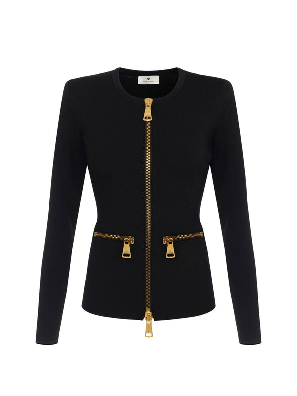 Cardigan in maglia con zip