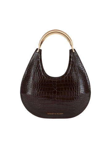 Elisabetta Franchi Borsa hobo media con stampa cocco