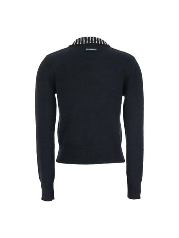 Pinko Maglia con colletto in strass Ventotene