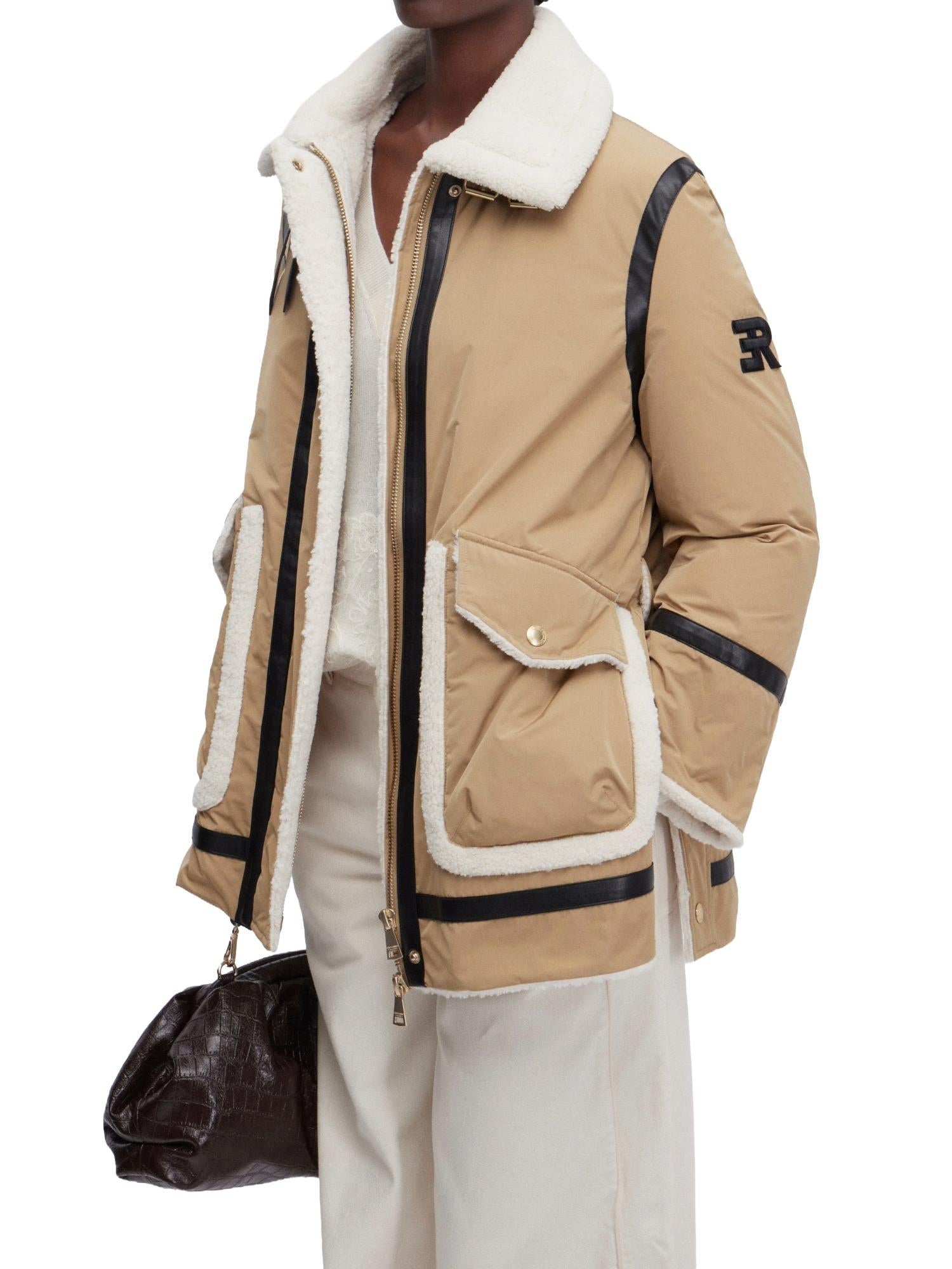 Ermanno Firenze Parka con inserti in montone ecologico