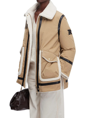 Ermanno Firenze Parka con inserti in montone ecologico