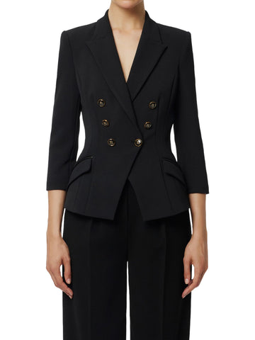 Elisabetta Franchi Giacca doppiopetto in crepe