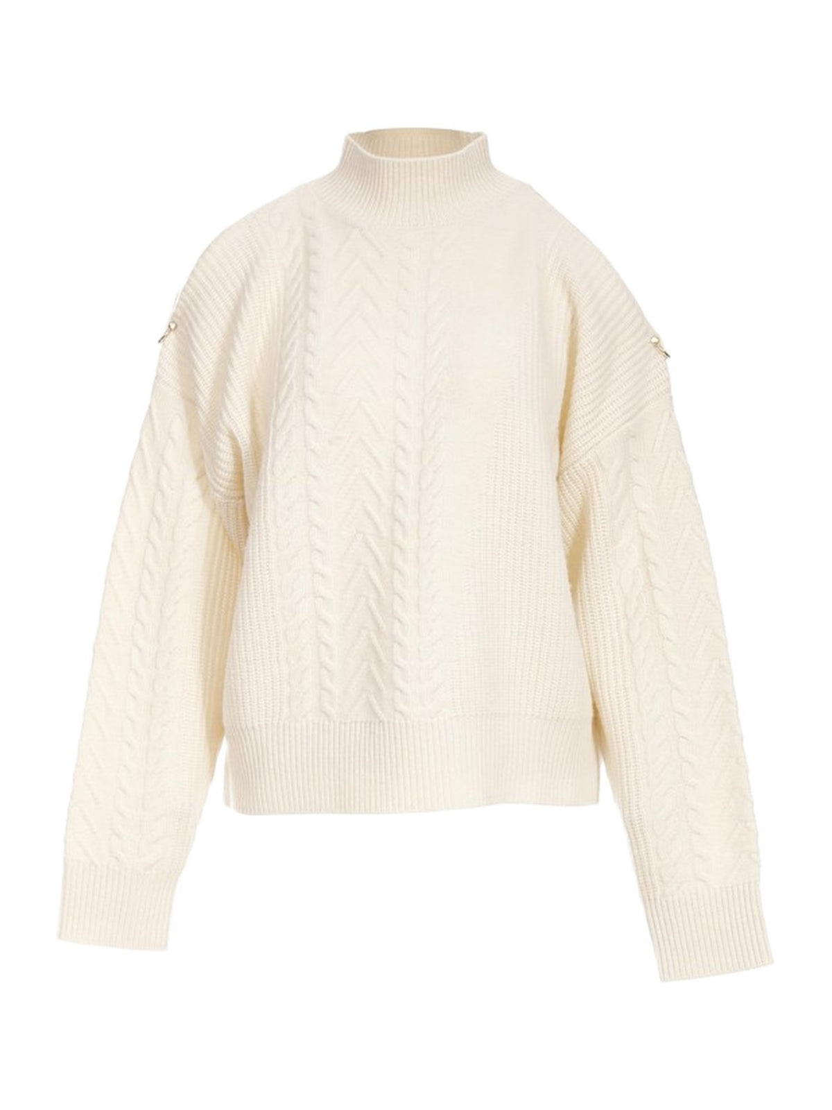 Maglia a Trecce con Spalle Scoperte